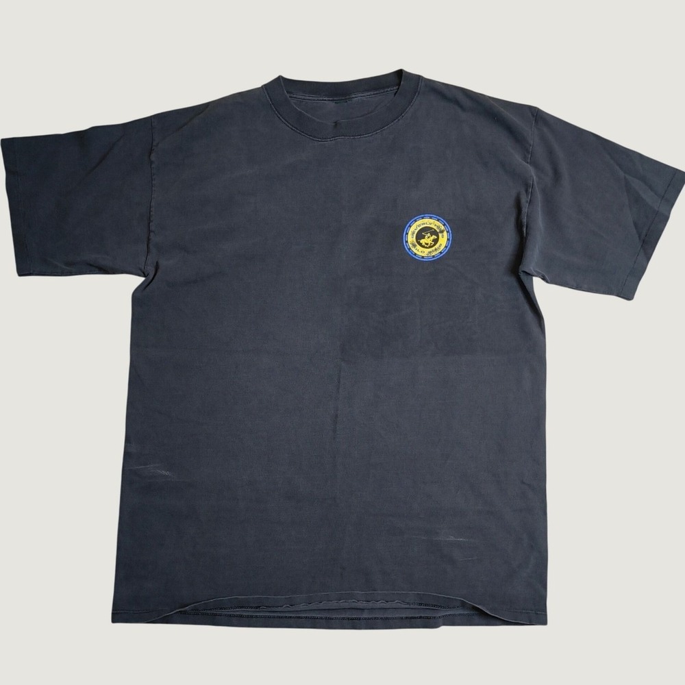 Beverly Hills Polo Club Graphic T-Shirt Men Size XL Black Cotton Vintage Logo